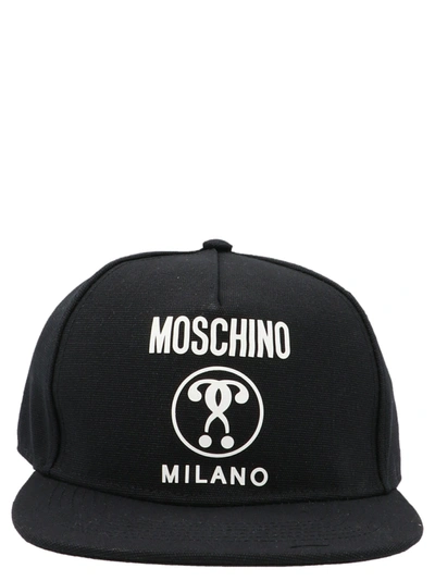 Moschino Black Canvas Snapback Cap