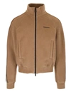 DSQUARED2 LINE TRACK CARDIGAN IN CAMEL COLOR