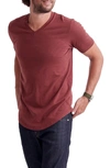 Goodlife Scallop Trim Fit V-neck T-shirt In Russett