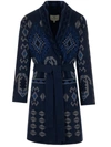 ETRO ETRO BELTED GRAPHIC INTARSIA CARDIGAN