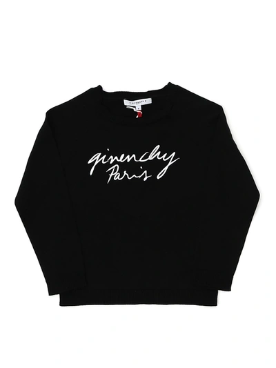 Givenchy Kids Signature Crewneck Sweatshirt In Black