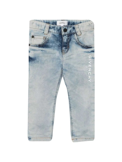 Givenchy Babies' Logo-print Jeans In Blue