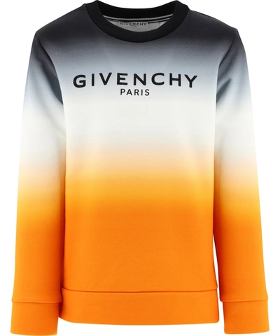 Givenchy Kids Logo Printed Ombré Sweatshirt In Multi