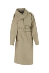 Balenciaga Asymmetric Cotton-gabardine Trench Coat