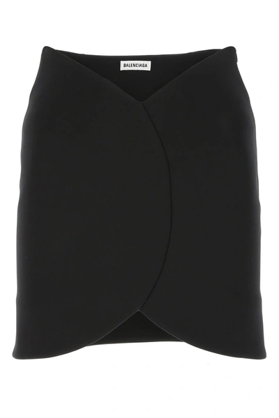 Balenciaga High-waisted Circle Mini Skirt Black