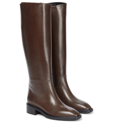 Aeyde Women's Tammy Knee-length Leather Riding Boots In Chocolate