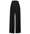 ALAÏA ALAÏA HIGH-RISE FLARED COTTON trousers,P00572979