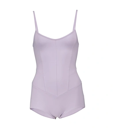 Live The Process Saturn Ruched Athletic Playsuit In Neutrals