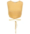 Christopher Esber Sleeveless Knit Tie Crop Colada Yellow