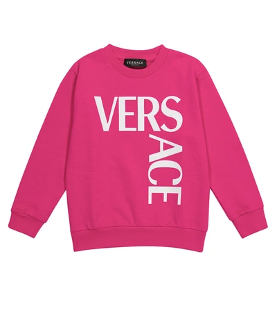 Versace Kids' Little Girl's & Girl's Logo-print Sweatshirt In Pink