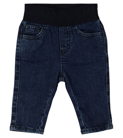 Emporio Armani Baby Stretch-cotton Jeans In Blue