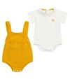 FENDI SET OF 2 COTTON-BLEND ONESIES,P00597208