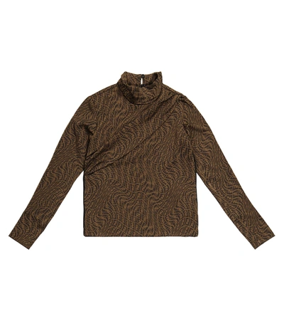 Fendi Kids' Ff Vertigo T恤 In Brown