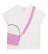 FENDI PRINTED COTTON-JERSEY T-SHIRT,P00597381