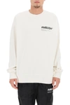 Ambush Fleeced Cotton Workshop Crew-neck Sweatshirt In Tofu Black (white)