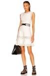 Alaïa Edition 2005 Laser-cut Wool-blend Minidress In Blanc