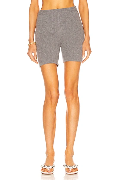 Magda Butrym Ribbed-knit Wool Shorts In Beige