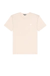 Acne Studios Nash Face Crewneck Cotton Tee In Oatmeal Melange