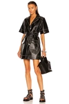 Ganni Future Oleatex Fitted Minidress In Black