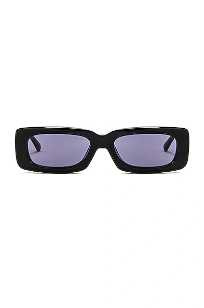 Attico X Linda Farrow Mini Marfa Rectangular Sunglasses In Transparent Brown