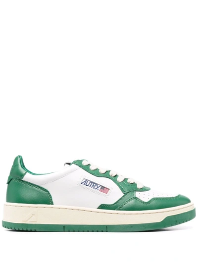 Autry Leather Medalist Low Trainers In Green