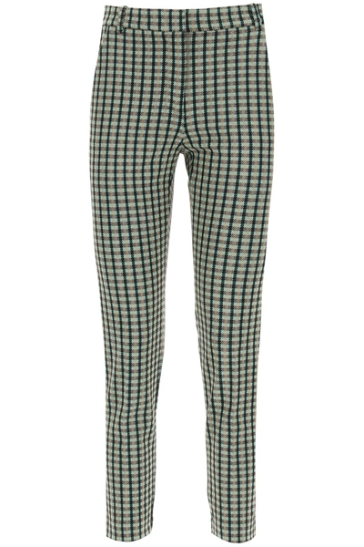 Pinko Checked Cropped Trousers In Multi