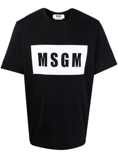 MSGM LOGO-PRINT COTTON T-SHIRT
