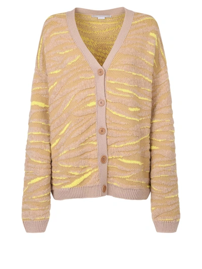 Stella Mccartney Animalier Print Cardigan In Beige