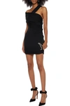 Alexandre Vauthier Off-the-shoulder Ruched Stretch-jersey Mini Dress In Black