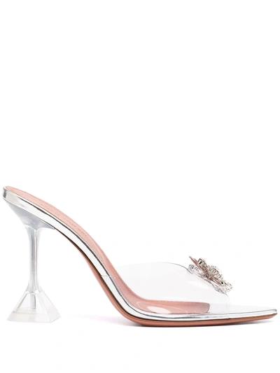 Amina Muaddi Rosie Transparent Mules In Clear