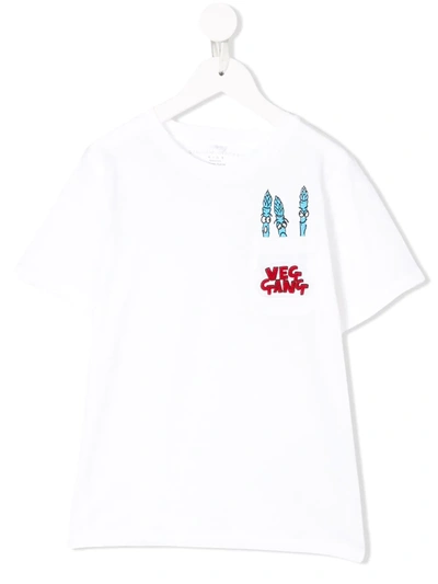 Stella Mccartney Kids' Veg Gang T-shirt In White