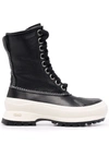 Jil Sander Ankle Lace-up Boots In Black