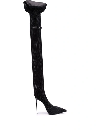 Le Silla Gilda Stocking Boots In Schwarz