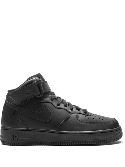 Nike Air Force 1 Mid '07 "2021 Release Triple Black" Sneakers In Multicolor