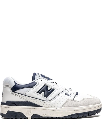 New Balance 550 Leather, Suede And Mesh Sneakers In White