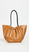 Proenza Schouler Large Ruched Tote In Tapenade