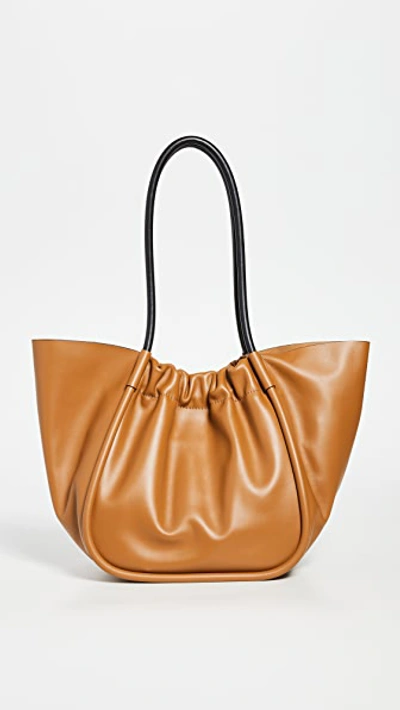 Proenza Schouler Large Ruched Tote In Tapenade