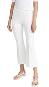 Rosetta Getty Pull On Cropped Straight Trousers In White