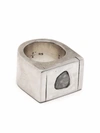 Parts Of Four Plate Ring Single 17mm (1.0 Ct, 1-stone, Pa+dia) In Silver