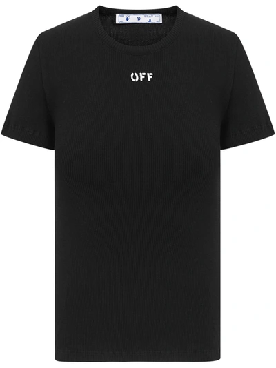 Off-white T-shirts And Polos Black