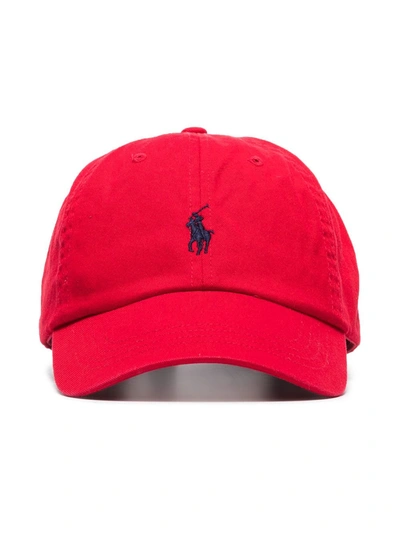 Polo Ralph Lauren Polo Pony Logo-embroidered Cotton Cap In Red