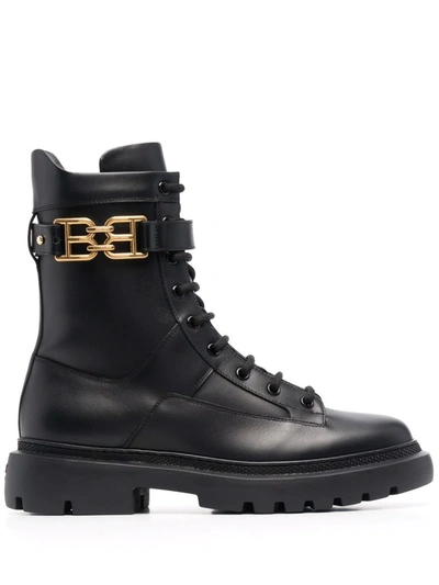 Bally Lace-up Ankle Boots In Black