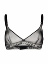Off-white Logo-band Triangle Bra In Black