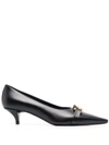 GIVENCHY CURB CHAIN-DETAIL POINTED-TOE PUMPS
