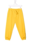 Dolce & Gabbana Embroidered Logo Track Trousers In Yellow