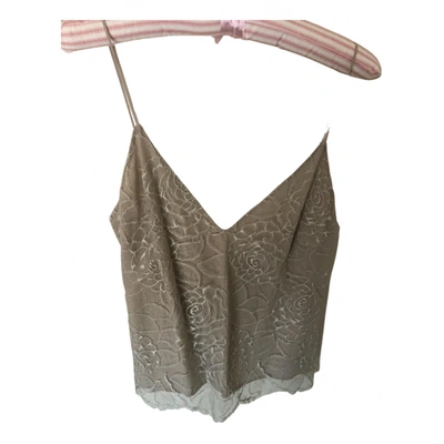 Pre-owned Nicole Farhi Silk Camisole In Grey