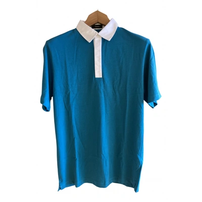 Pre-owned Theory Polo Shirt In Turquoise