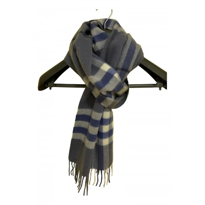 Pre-owned Burberry Cashmere Scarf & Pocket Square In Anthracite