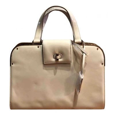 Pre-owned Saint Laurent Patent Leather Handbag In White