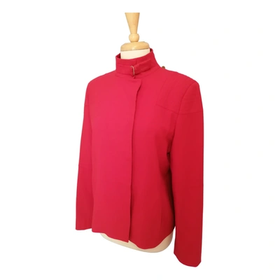 Pre-owned Jil Sander Wool Jacket In Red